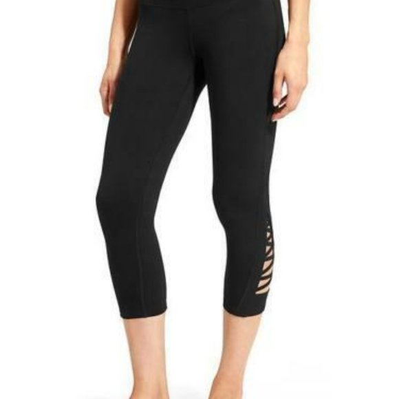 Athleta Pants - Athleta Criss Cross Chaturanga Black Capri Pants S